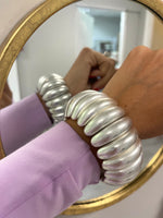 Vintage Dome Stretch Bracelet- Silver