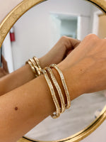 Omega Gold Chain Bracelet Set