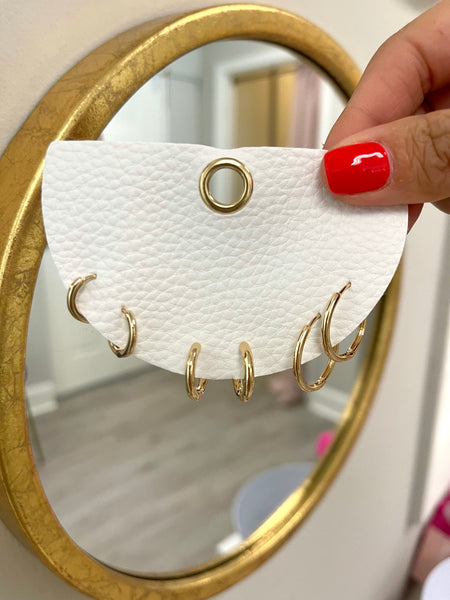 Dainty Huggie Gold Hoop Set