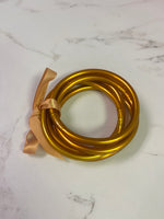 Gold Tube Bracelet Set