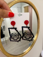 State Pride Bulldog Earrings