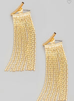 Gold Chain Fringe Earrings