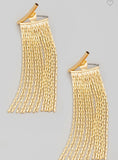 Gold Chain Fringe Earrings