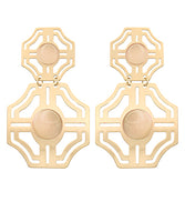 Ivory Stone Cutout Earrings